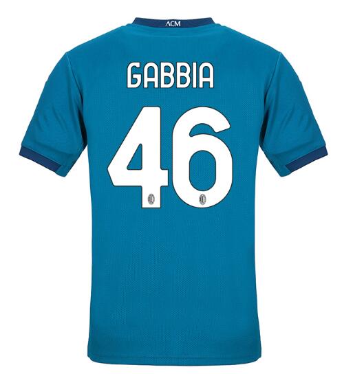 AC Milan Football Kit Third Soccer Jersey GABBIA #46 2020/21